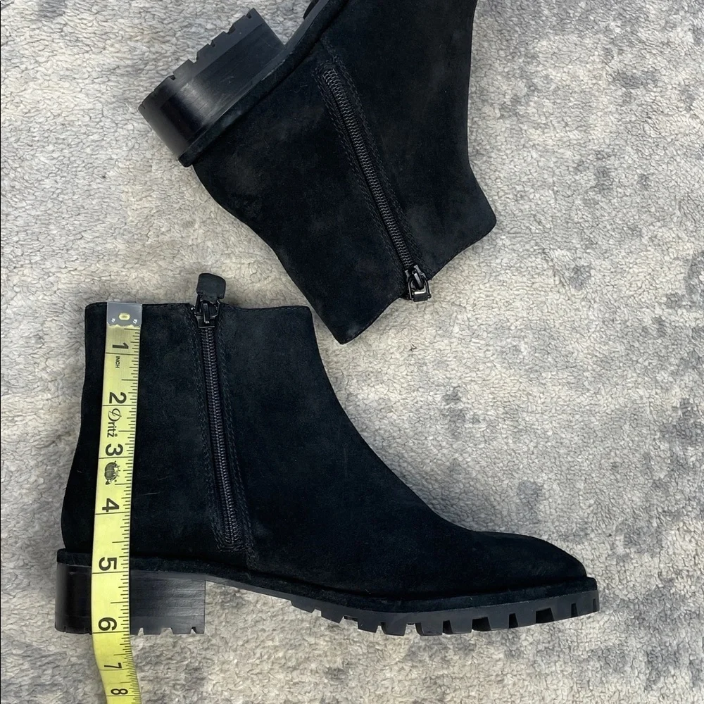 New Stuart Weitzman Maelie Black Suede Ankle Boots Booties Sz 4.5